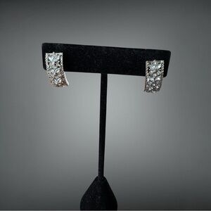 Women’s elegant rhinestone earrings. Stone color is clear. Post back NWOT classy